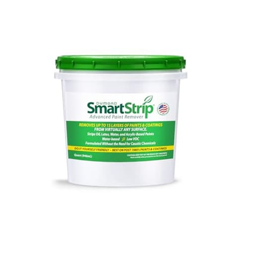 Smart Strip Advanced Paint Remover, For Removal of Acrylic, Latex, Oil & Water-Based Coatings, Non-Caustic Formula, Indoor/Outdoor, Contractor & DIY Friendly, 1 Quart
