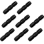 8 Pieces 1/2 Inch Drip Irrigation Fittings Parts Soaker Hose Repair Kit Inline Barb Drip Irrigation Hose Connectors Plastic Tubing End Stop for Garden Lawn Sprinkler Systems