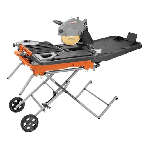 10 in. Wet Tile Saw with Portable Stand