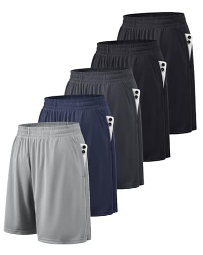 Athletic Shorts for Men with Pockets and Elastic Waistband Quick Dry Activewear