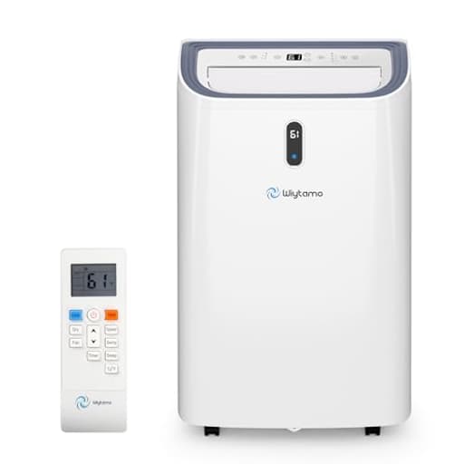14,000 BTU Portable Air Conditioners for 700 Sq.Ft, 4-in-1 Room Air Conditioner with Cooling, Heating, Dehumidifier, Fan, Remote, Sleep Mode, Auto Swing, 24H Timer, Self-Evaporating Portable AC Unit