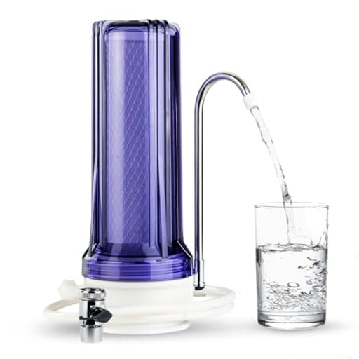 CKC1C Countertop Drinking Water Filtration System with Carbon Filter, 2.5" x 10", Clear