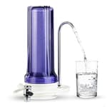 CKC1C Countertop Drinking Water Filtration System with Carbon Filter, 2.5" x 10", Clear