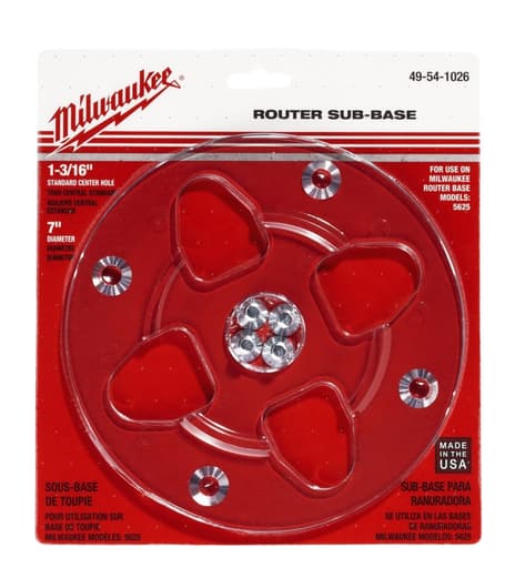 Clear, 7" Diameter, 1-3/16" Center Hole Sub-Base