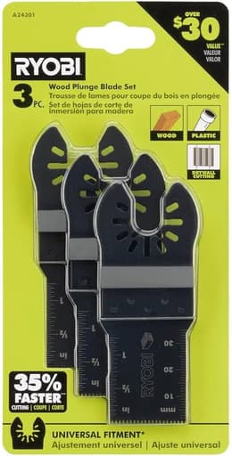 3 PC. Wood Plunge Blade Set