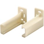 R 7265 Drawer Track Back Plate, 3/8 In. x 1 In., Plastic, Off-White