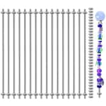 Stainless Steel M4 Threaded Rod with Hex Nuts: 48 Pack, 10 Inch (8/32 Inch), Hangers & Beaded Garden Stake Rods