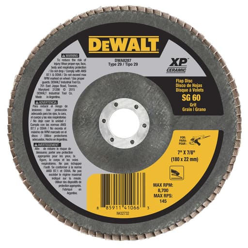7" x 7/8" 60 G T29 Ceramic Flap Disc