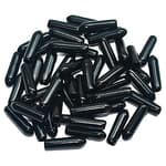 50pcs Vinyl Flexible End Caps, Rubber End Caps, Black Bolt Screw Thread Protector Safety Cover