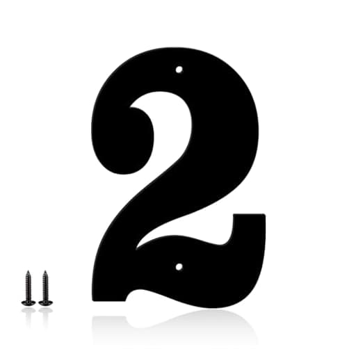 6 Inch Metal House Numbers, House Address Letters and Numbers for Outside Signs, Metal Letters Door Numbers Signage Street Address Plaque for Garden Door Mailbox Decor