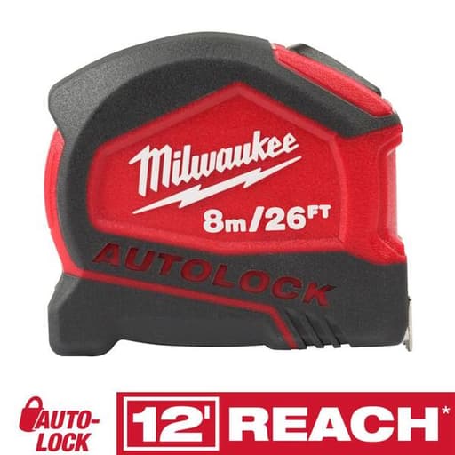 8m/26ft Compact Auto-Lock Tape Measure