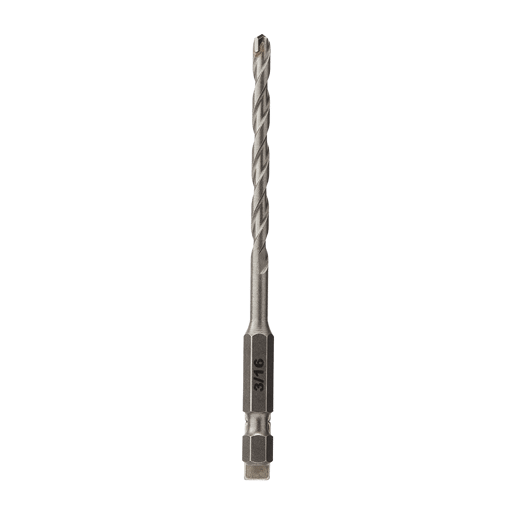 3/16 x 4 In. Carbide Tipped Masonry Drill Bit