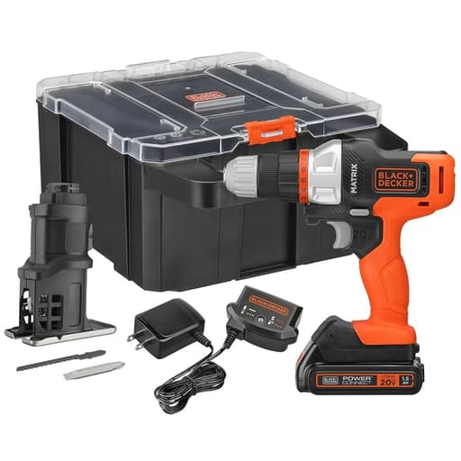 20V MAX Drill Kit with Jig Saw Attachment, Storage Case, Battery and Charger