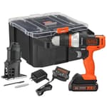 20V MAX Drill Kit with Jig Saw Attachment, Storage Case, Battery and Charger
