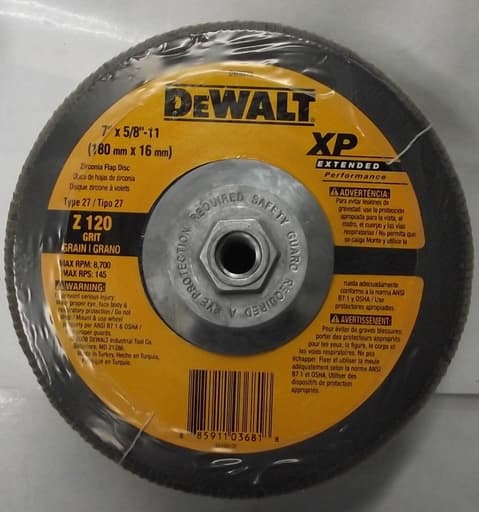 7" x 5/8"-11 XP flap disc (120 Grit)