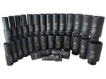 30-Pc. 1/2" Dr. Deep Length SAE & MM Impact Set