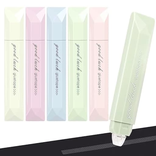 Scrapbooking Double Sided Tape Roller, 5-Pack Craft Adhesive Glue Runner - Multipurpose Journaling Supplies for Scrapbooking, Gift Wrapping, Photo Mounting, School Office & Crafts