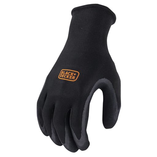 Black Foam Latex Dip Glove