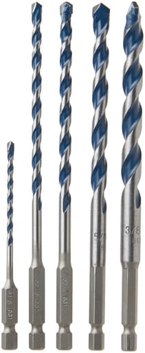 5-piece Turbo Carbide Hammer Drill Bit Set