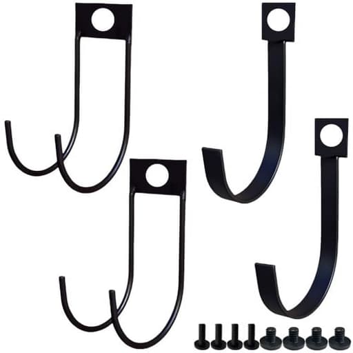 4-Pack Storage Shed Hooks for Suncast,Resin Shelf Accessory Outdoor Sheds Storage,with EZ Bolt Assembly,Replaceable Screws, Reusable,for Suncast Select Outdoor Shed Models
