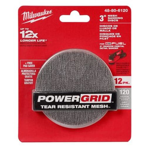 3" 120 Grit Mesh Sanding Discs with POWERGRID™ Tear Resistant Mesh