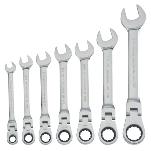 SAE Flex Head Ratchet Wrench Set