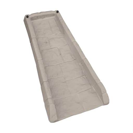 Easy Assembly Outdoor Decorative Poly Composite Rain Gutter Downspout Splash Block Effective in Any Type of Weather, Stone Light Taupe