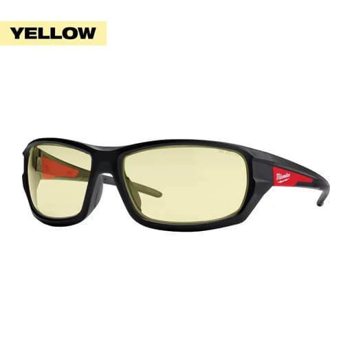 Safety Glasses - Yellow Anti-Scratch Lenses