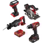 PWR Core 20 Brushless 20V 4-Tool Combo Kit with PWR Jump Charger