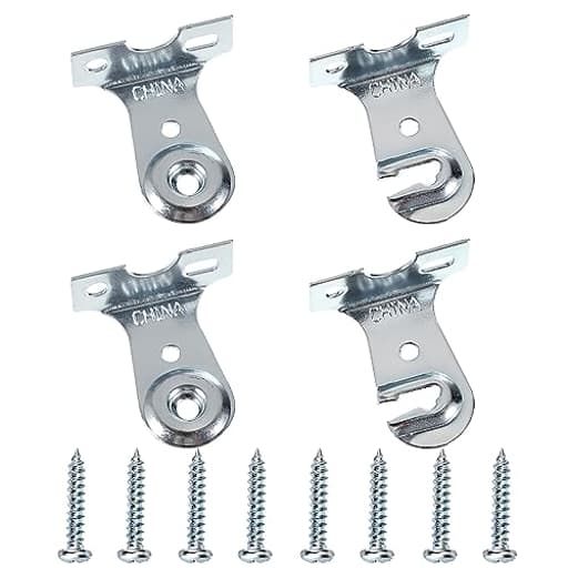 Metal Window Shade Brackets-4PCS Roller Shade Hardware Outside Mount with Screws,Sturdy Roller Shades Bracket for Living Room,Bedroom,Offices