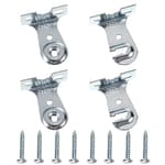 Metal Window Shade Brackets-4PCS Roller Shade Hardware Outside Mount with Screws,Sturdy Roller Shades Bracket for Living Room,Bedroom,Offices