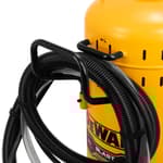 Abrasive BlastVac for clean, portable sandblasting (120V, 5.5–6.5 SCFM, 115 PSI)