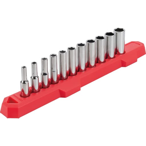 1/4-in Drive Metric 6 Point Deep Socket Set