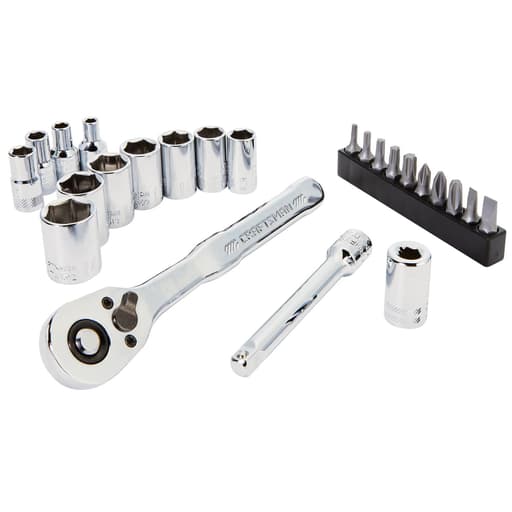 24Pc 1/4-in Drive Mechanics Tool Set
