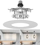 Recessed Can Light Conversion Kit for 5" and 6" Ceiling Fixtures - Pendant/Hanging Light Upgrade, Compatible with Ceiling Fans, Includes 7¾" Flat Steel Medallion, White Finish