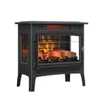 Freestanding Electric Fireplace Stove Heater with 3D Flame Effect for 1,000 Sq. Ft. Room, Black