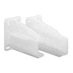 R 7227 Rear Drawer Track Back Plate – Support and Maintain Alignment of Bottom/Side Mounted Drawer Glides, 5/16 In. x 7/8 In., Plastic, White