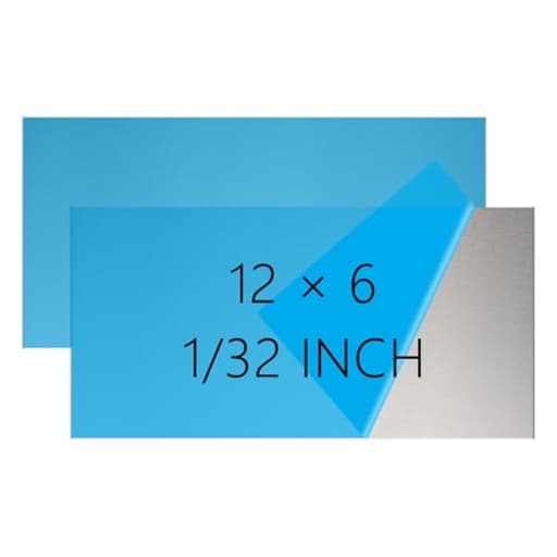 2 Pack 304 Stainless Steel Sheets, 12" x 6" x 1/32" (0.8MM) Sheet Metal, Food Grade Steel Plate Perfect for DIY, Kitchen & Crafts, Corrosion Resistant for Automotive & HVAC
