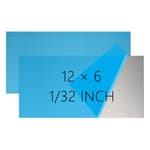 2 Pack 304 Stainless Steel Sheets, 12" x 6" x 1/32" (0.8MM) Sheet Metal, Food Grade Steel Plate Perfect for DIY, Kitchen & Crafts, Corrosion Resistant for Automotive & HVAC