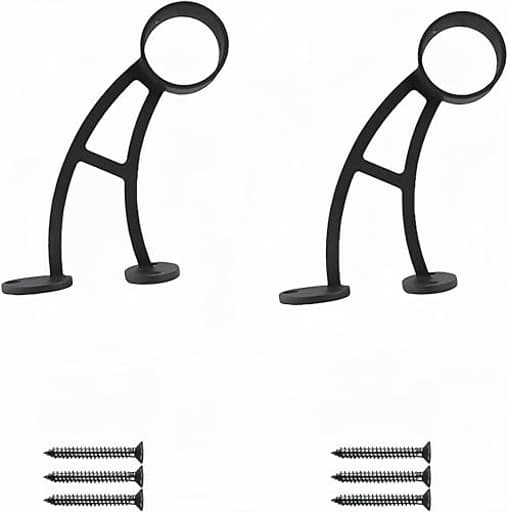 Stainless Steel 304 Bar & Floor Mount Combination Foot Rail Bracket ,Fits 50.8mm/2inch OD Bar Foot Rail Tubing Furniture Hardware with Screws