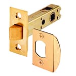 E 2281 Passage Door Latch, 9/32 In. and 1/4 In. Square Drive, Steel, Brass Finish