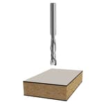 Solid carbide 2-flute compression spiral bit