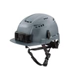 Gray Front Brim Vented Helmet