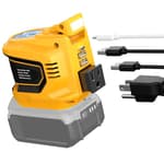 200W Portable Power Inverter Compatible with DeWALT 20V,Ecarke Real 200W Outdoor Generators with 2 USB&Type-C&AC,DC 20V to AC 110V Portable Power Station, Charger Adapter Battery Powered Outlet