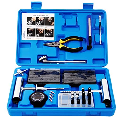 Tire Repair Kit - 68pcs Heavy Duty Tire Plug Kit, Universal Tire Repair Tools to Fix Punctures and Plug Flats Patch Kit for car Motorcycle, Truck, ARB，ATV, Tractor, RV, SUV, Trailer
