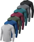 7 Pack Long Sleeve Shirts for Men UPF 50+ UV Sun Protection Quick Dry Moisture Wicking Workout Tee Shirts XL