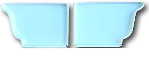 K-TEC 6 Inch White K-Style Aluminum Rain Gutter End Caps