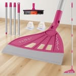 Magic Broom, Squeegee Broom for Floor Cleaning, Multifunctional Floor Squeegee with Aluminum Adjustable Handle, 60’’ Magic Silicone Broom for Glass, Fine Dust, Pet Hair, Liquids