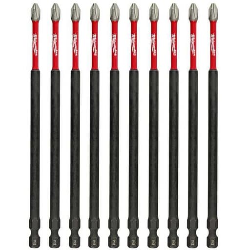 6" Impact Phillips #2 Power Bits (10 Pk)