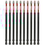 6" Impact Phillips #2 Power Bits (10 Pk)